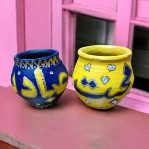 Vibrant Urdu Art Pots