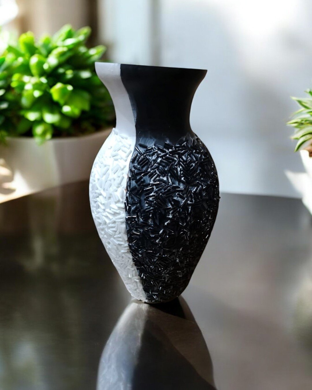 Monochrome Elegance Vase