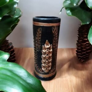 Regal Wheat Motif Vase