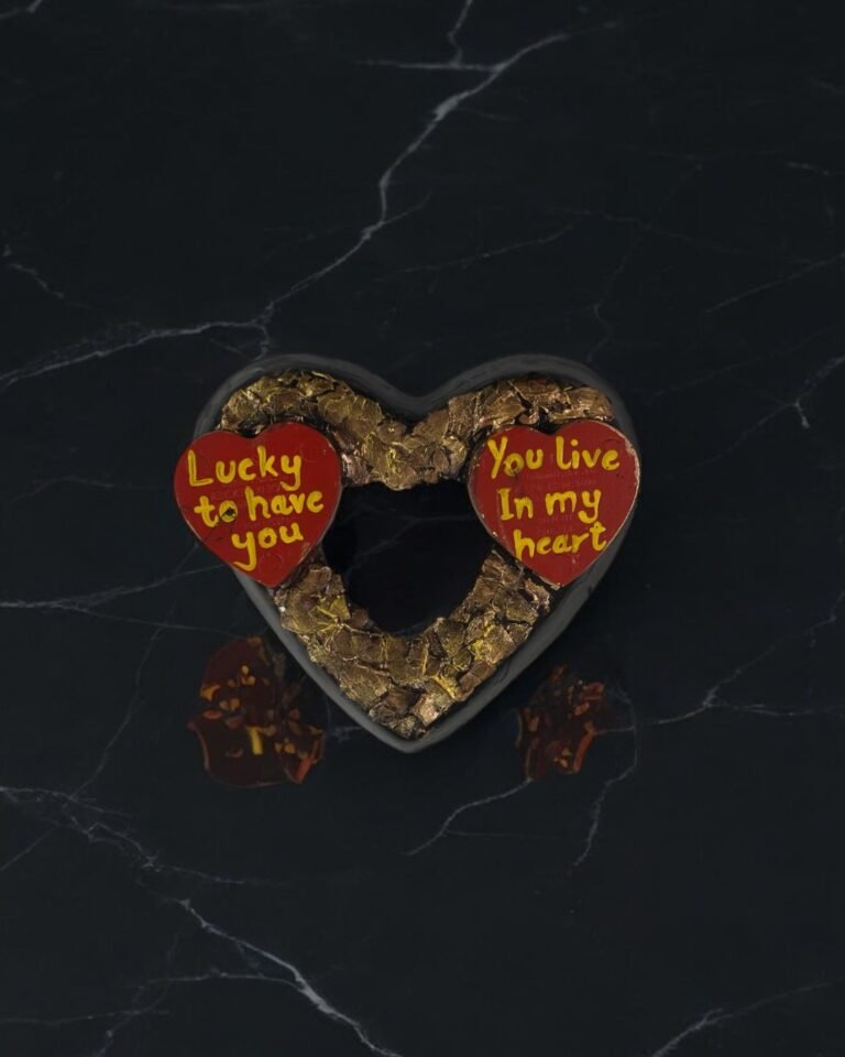 Golden Love Heart Frame