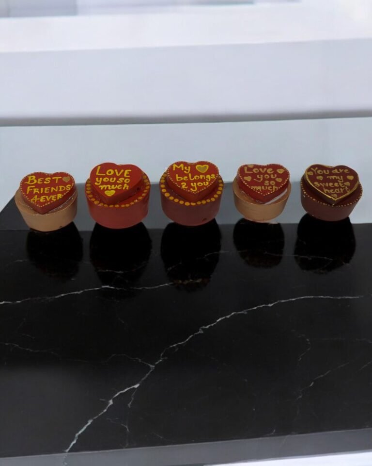 Mini Cement Heart Tokens